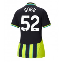 Camiseta Manchester City Oscar Bobb #52 Visitante Equipación para mujer 2024-25 manga corta